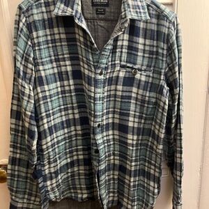 Lucky Brand Blue and White Casual Button Down Shirt
